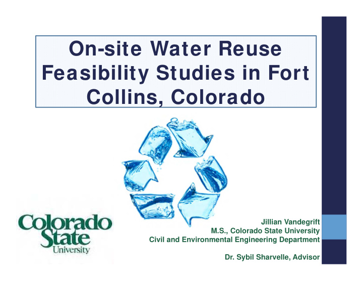 on site water reuse feasibility studies in fort collins