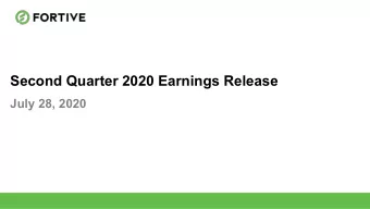Second Quarter 2020 Earnings Release  July 28, 2020  1  FORWARD LOOKING STATEMENTS &amp; NON-GAAP