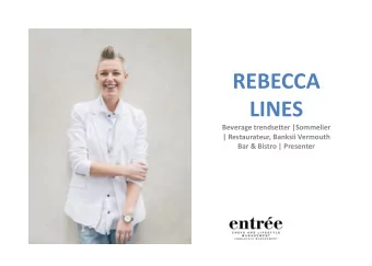 LINES  Beverage trendsetter |Sommelier  | Restaurateur, Banksii Vermouth  Bar &amp; Bistro |