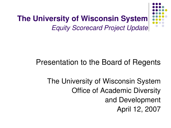 the university of wisconsin system