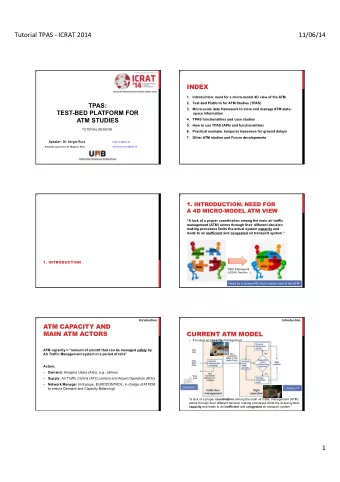 Tutorial  TPAS  -  ICRAT  2014    11/06/14    1  2  INDEX 1.  Introduction: