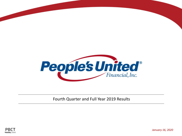 fourth quarter and full year 2019 results