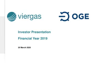 Investor Presentation  Financial Year 2019  26 March 2020  Agenda  1  Business Profile  2