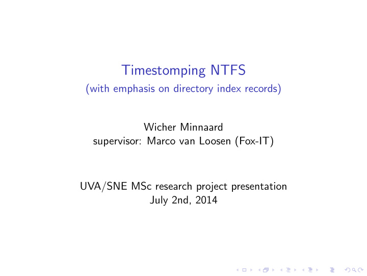 timestomping ntfs