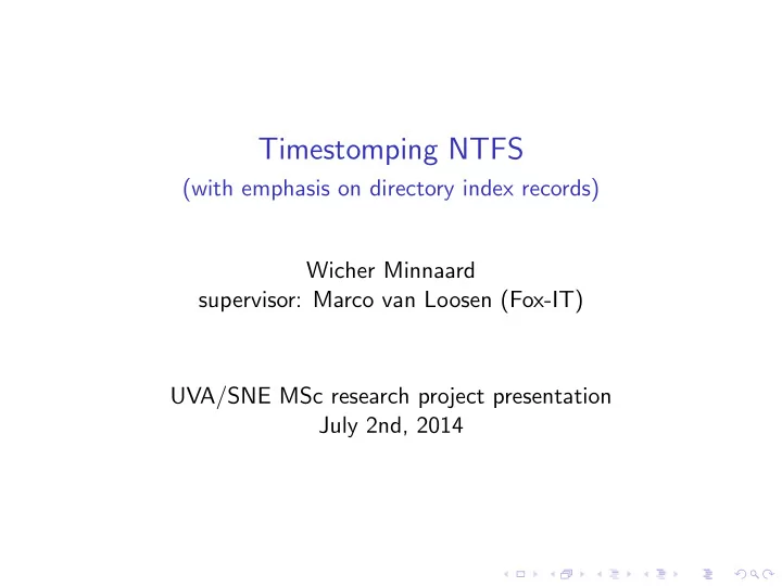 timestomping ntfs