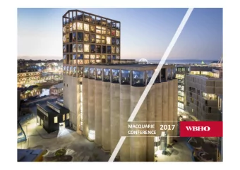 2017  CONFERENCE WBHO 2016  MACQUARIE CONFERENCE  - DECEMBER 2017  2  MATERIAL ISSUES  MARKET