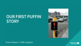 OUR FIRST PUFFIN  STORY Privinn Mwene  Traffic Engineer  Traffic Operations  operating a