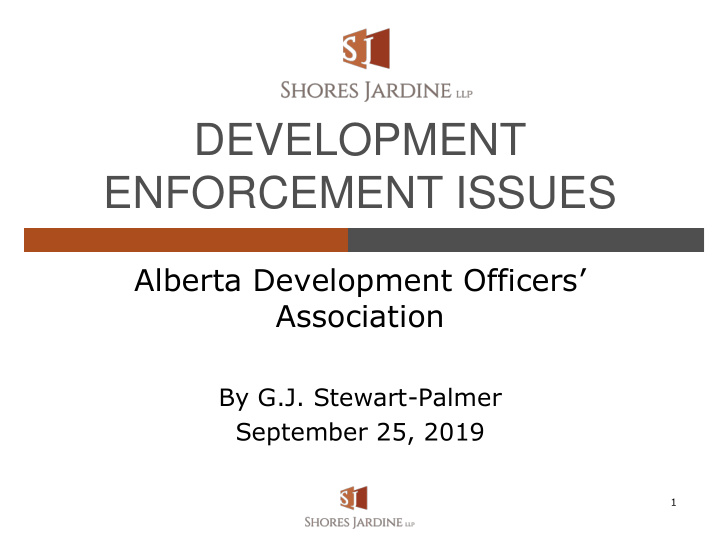 development enforcement issues