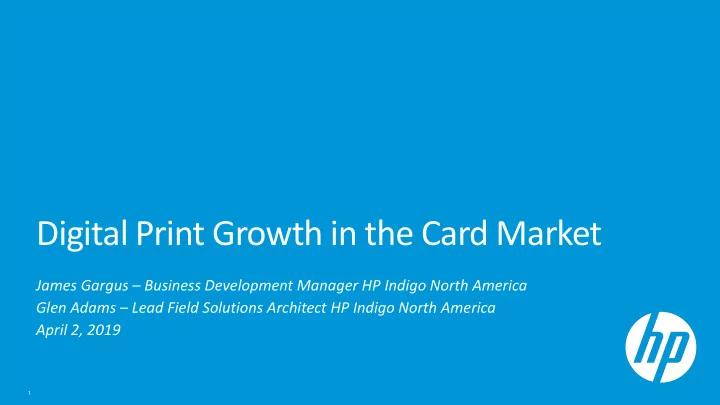 digital print growth in the card market