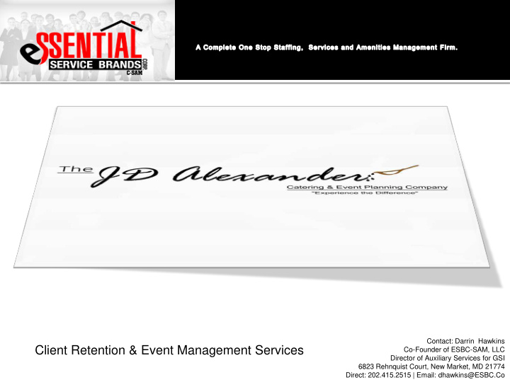 client retention event management services