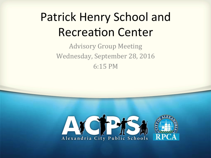 patrick henry school and recrea3on center