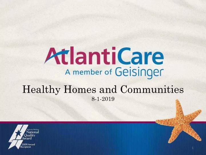 healthy homes and communities