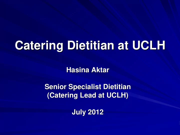 catering dietitian at uclh catering dietitian at uclh