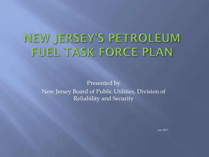 presented by new jersey board of public utilities