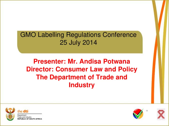 the department of trade and