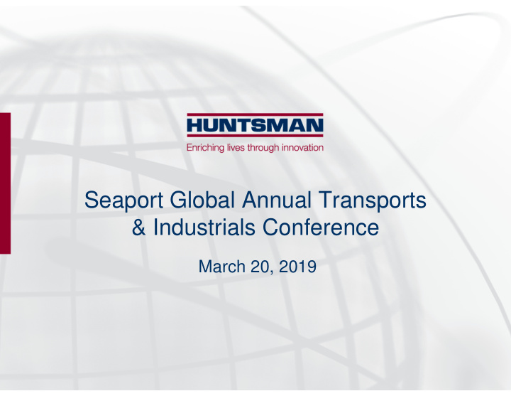 seaport global annual transports industrials conference