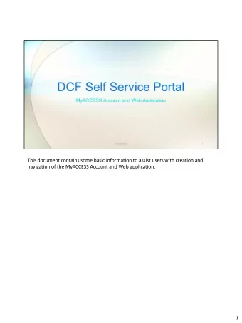 This document contains some basic information to assist users with creation and  navigation of the