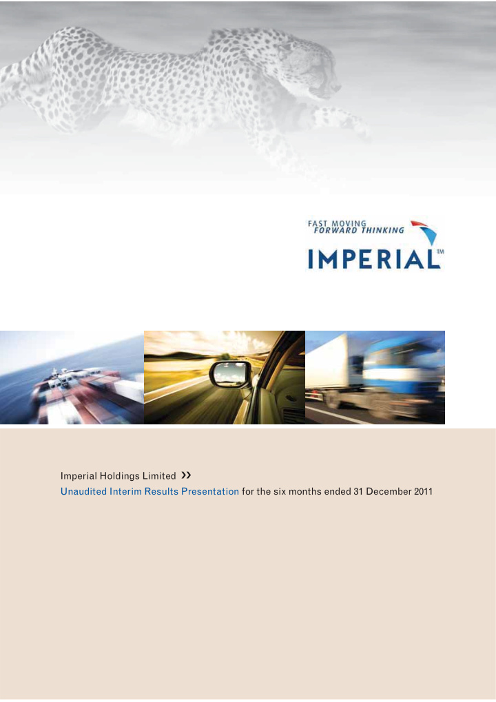 major restructuring substantially completed imperial