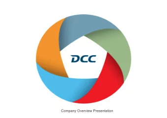 21  Company Overview Presentation  Disclaimer  This presentation does not constitute an invitation