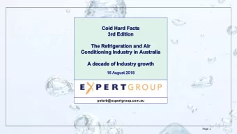 peterb@expertgroup.com.au  Page 1  Highlights from CHF3 Findings  DRAFT Pre-Release  Data and