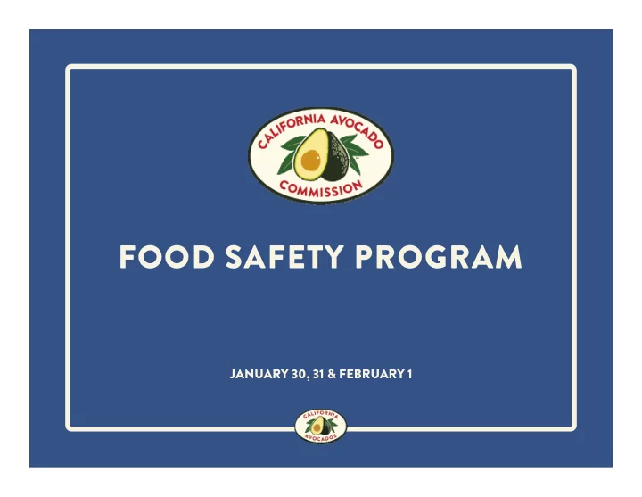 food safety program