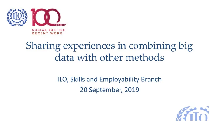 data with other methods