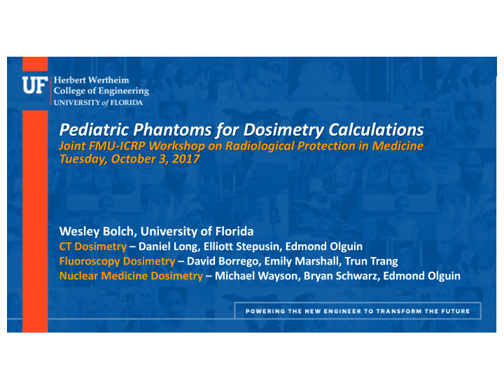 pediatric phantoms for dosimetry calculations