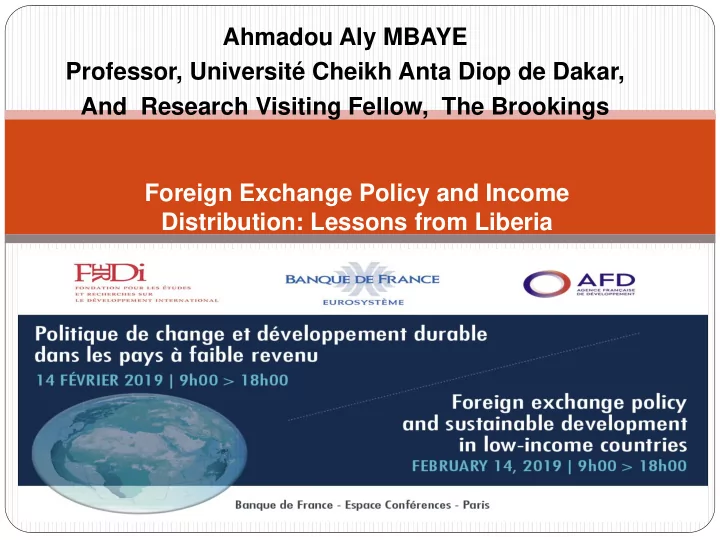 ahmadou aly mbaye professor universit cheikh anta diop de