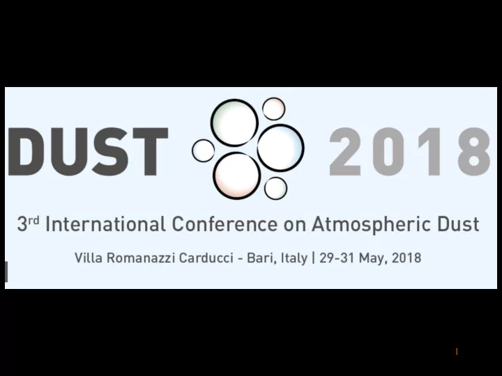 1 dustsafe global insights into the composition and