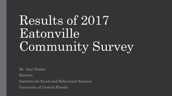 results of 2017 eatonville community survey