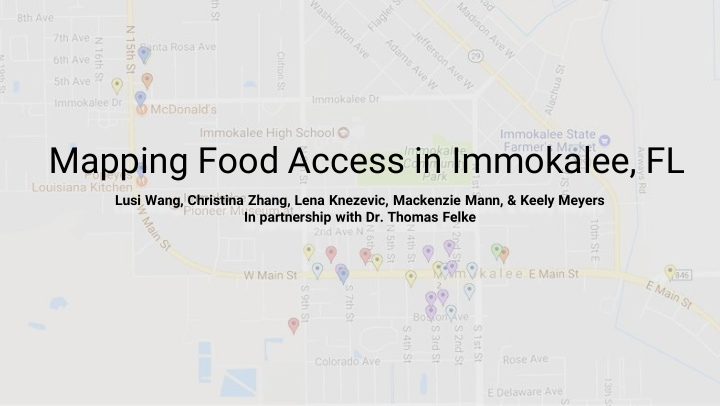 mapping food access in immokalee fl