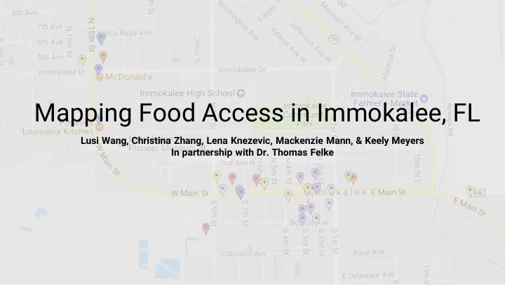 mapping food access in immokalee fl