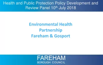 b  EH Partnership Management    Agreement sets out Scope   Head of EH  day to management