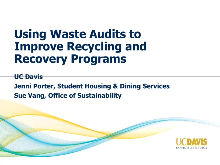 recovery programs