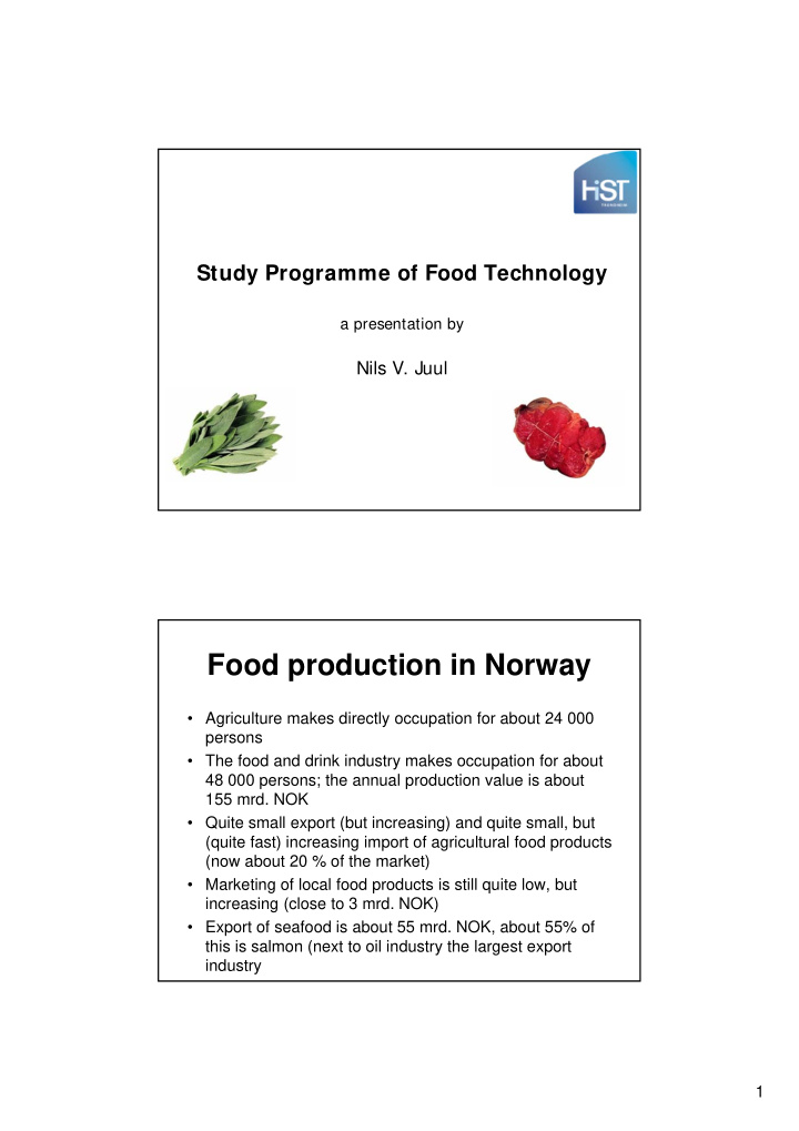 food production in norway
