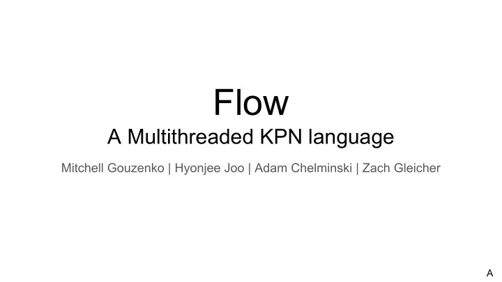 flow