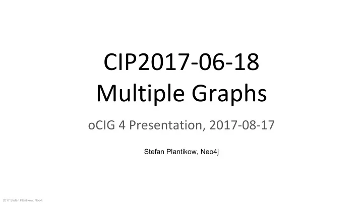 stefan plantikow neo4j