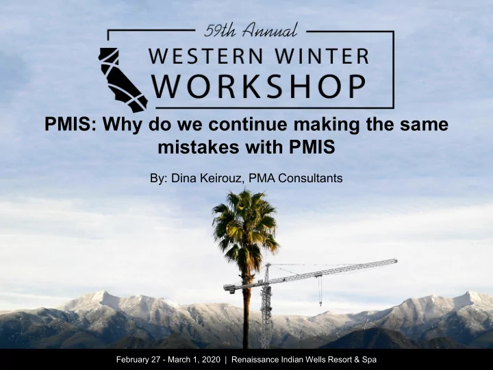 pmis why do we continue making the same mistakes with pmis