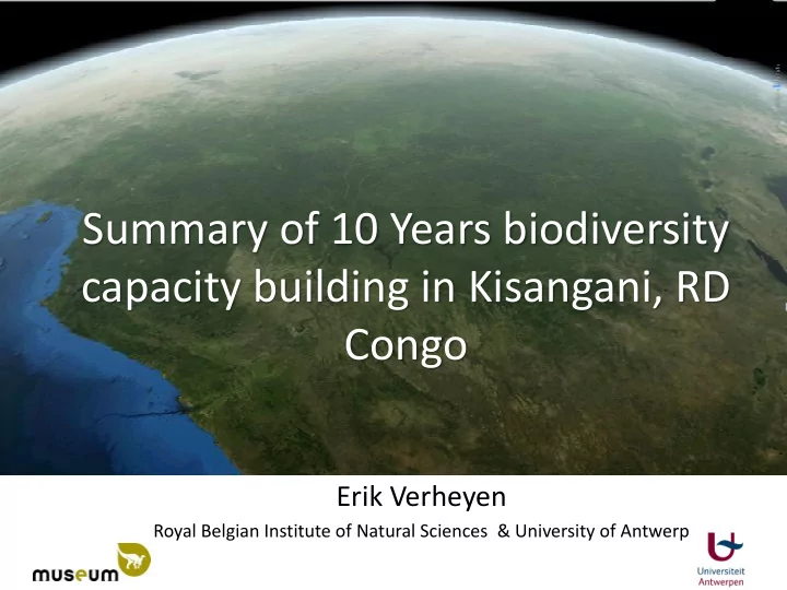 capacity building in kisangani rd