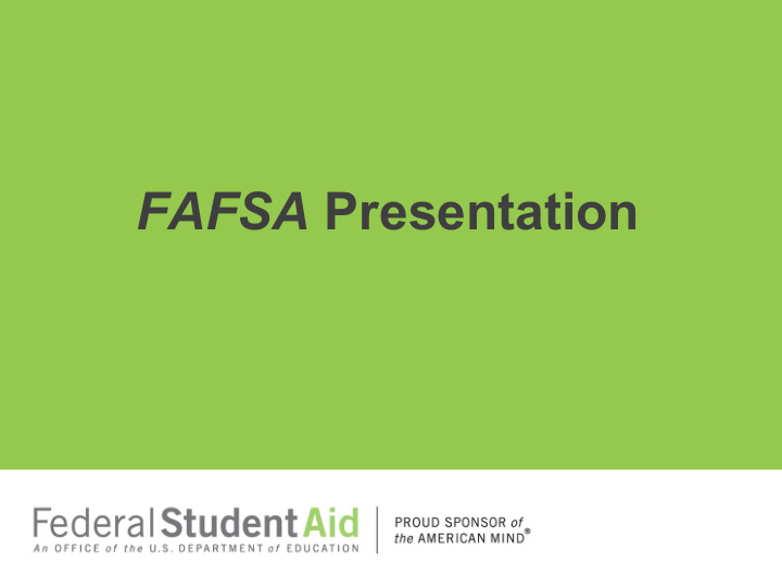 fafsa presentation five expenses to consider