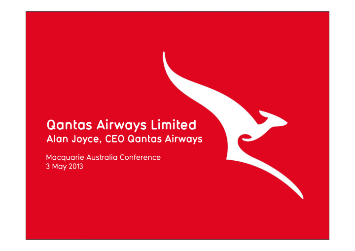qantas airways limited