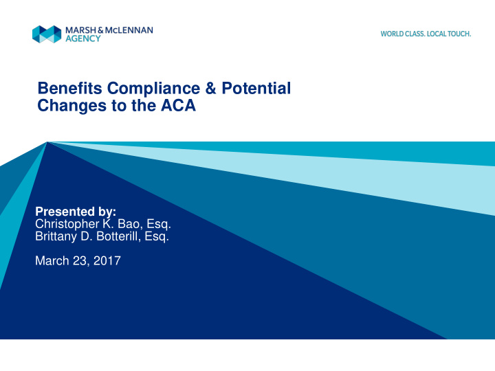 benefits compliance potential