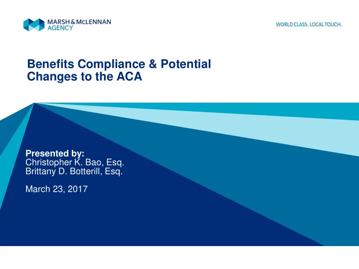 benefits compliance potential