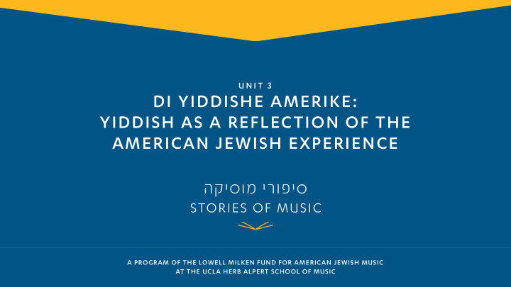 di yiddishe amerike yiddish as a reflection of the