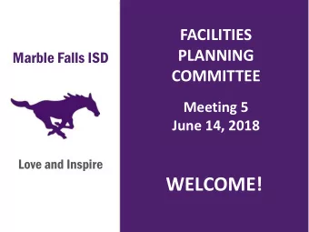 WELCOME!  Agenda  Recap  Task Force Report  Review Potential Projects  Preliminary