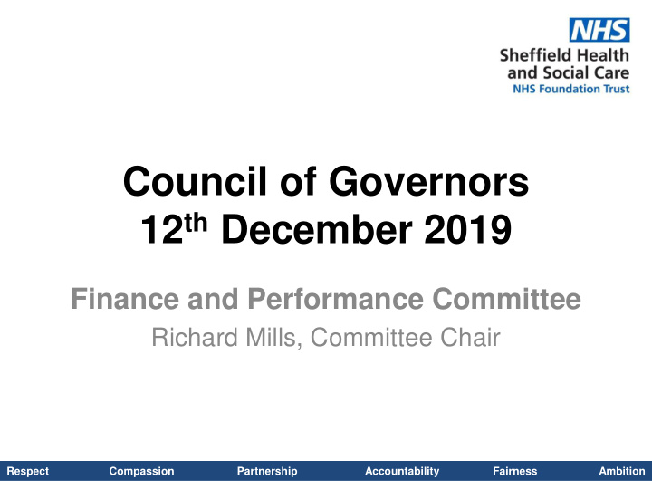 council of governors 12 th december 2019