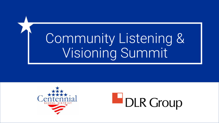 community listening visioning summit agenda