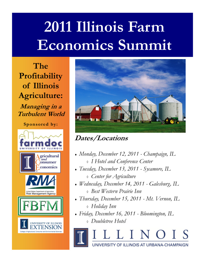 2011 illinois farm economics summit