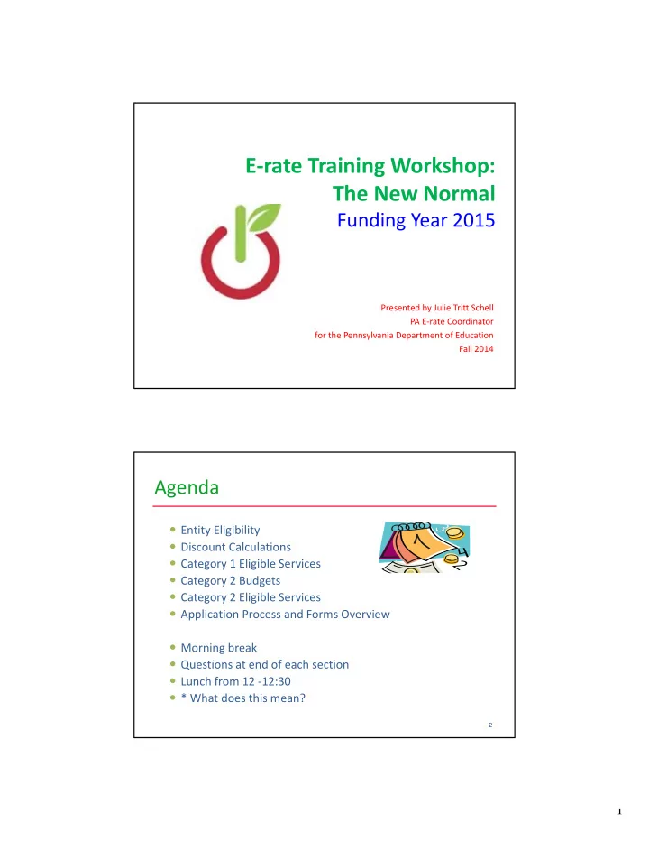 e rate training workshop the new normal