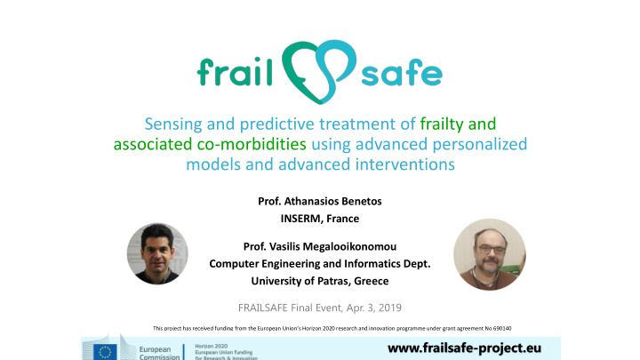 sensing and predictive treatment of frailty and